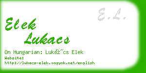 elek lukacs business card